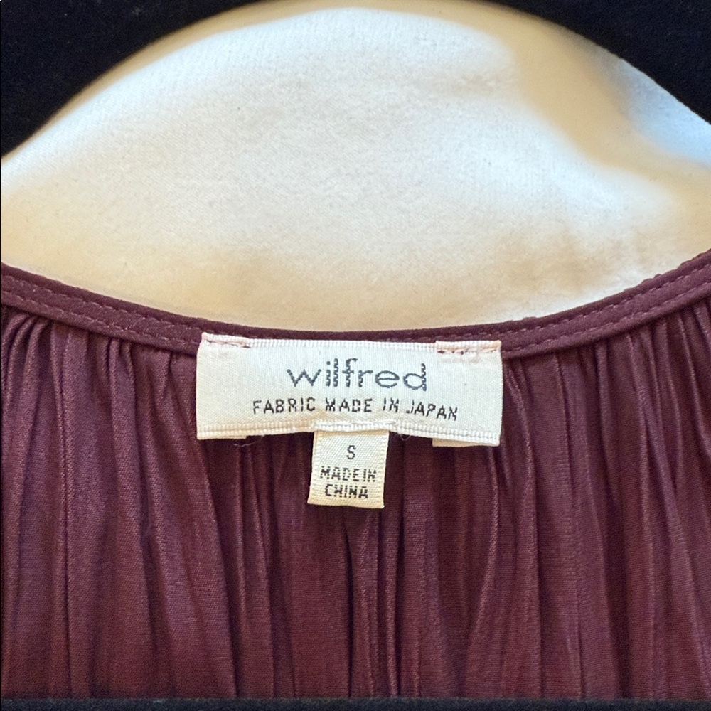 Aritzia Wilfred Burgundy Mini Dress - Picture 2 of 3